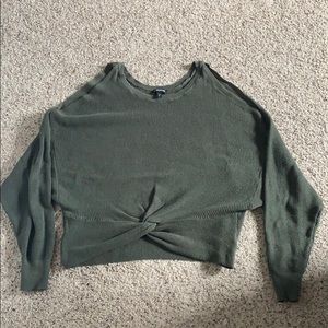 Express army green sweater